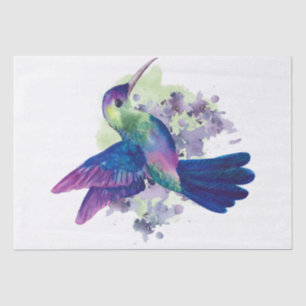 Papel De Seda Hummingbird Watercolor Art