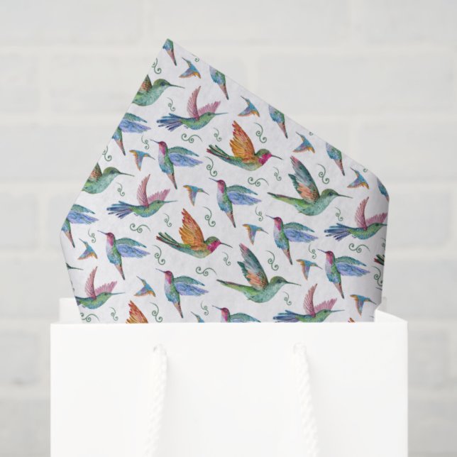 Papel De Seda Hummingbirds Tissue Paper (Sacola de presentes)