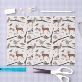 Papel De Seda Hunting Wildlife Outdoorsman Pattern