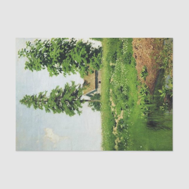 Papel De Seda Hut no Prado por Isaac Levitan (Frente )