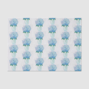 Papel De Seda Hydrangea azul e roxa