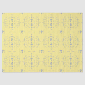 Papel De Seda Hydrangea Block Yellow and Blue Patternos