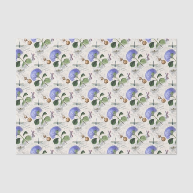 Papel De Seda Hydrangea Collage (Frente )