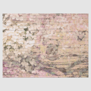 Papel De Seda Hydrangea Floral Sepia Tan Country Vintage Madeira