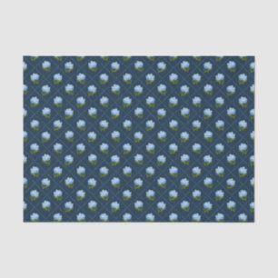 Papel De Seda Hydrangea Marinho do Grande Milênio Azul