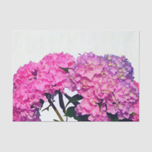 Papel De Seda Hydrangeas Rosa e Azul