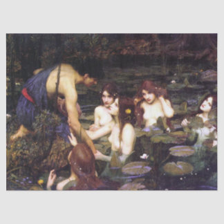 Papel De Seda Hylas e Ninfas, por J W Waterhouse Decoupage