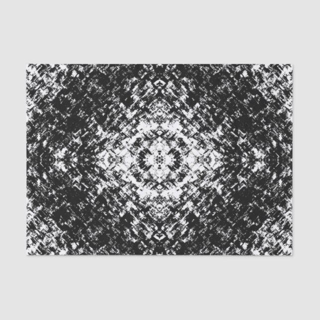 Papel De Seda Hypnotic Abstract Black And White Modern Art  (Frente )