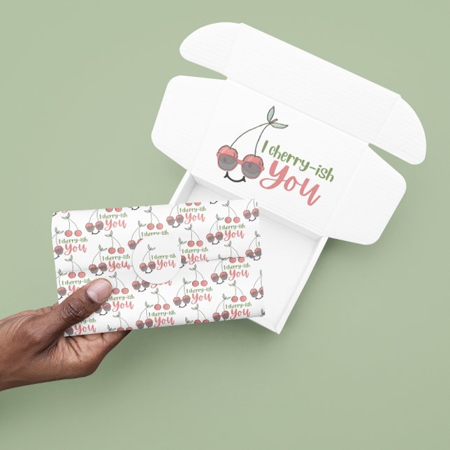 Papel De Seda I Cherry-Ish You Tissue Paper (Let someone special know how much you, "Cherry-ish" them with this cute cherry tissue paper! )