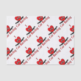 Papel De Seda I Heart Car Racing