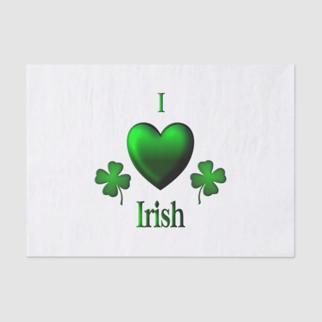 Papel De Seda I Heart Irish (Frente )