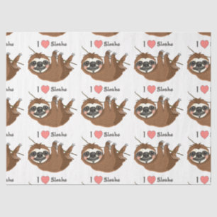 Papel De Seda I Heart Sloths Baby Animal