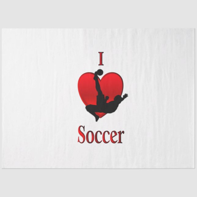 Papel De Seda I Heart Soccer (Frente )