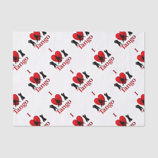 Papel De Seda I Heart Tango (Frente )