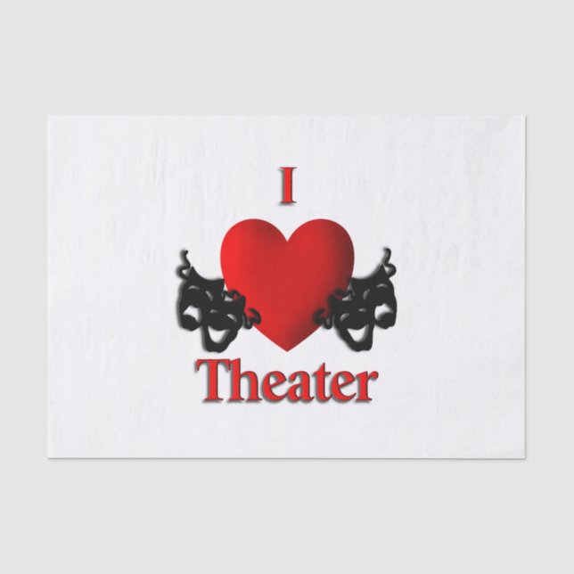 Papel De Seda I Heart Theater (Frente )