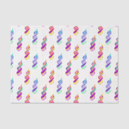 Papel De Seda Ícicles suaves (Design 11 da série Roxo)