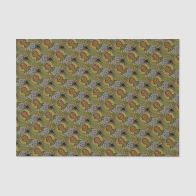 Papel De Seda Ícone de Saint Patrick sobre fundo verde (Frente )