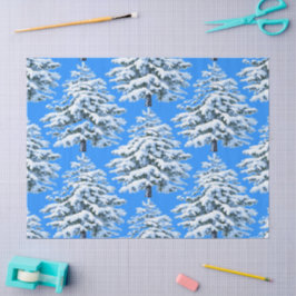 Papel De Seda Icy Tree Dreams Snowy Forest