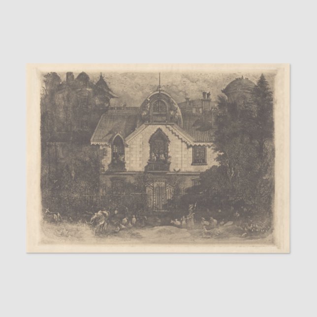 Papel De Seda Igreja Velha Spooky (Frente )