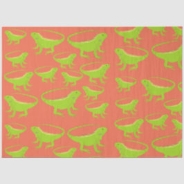 Papel De Seda Iguana Lizard Pattern