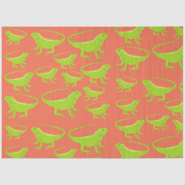 Papel De Seda Iguana Lizard Pattern (Frente )