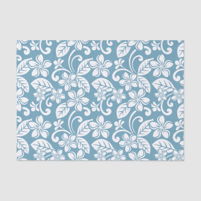 PAPEL DE SEDA ILHA PLUMÉRIA (AZUL SLATE) (Frente )