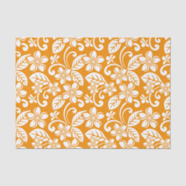 PAPEL DE SEDA ILHA PLUMERIA (LARANJA)