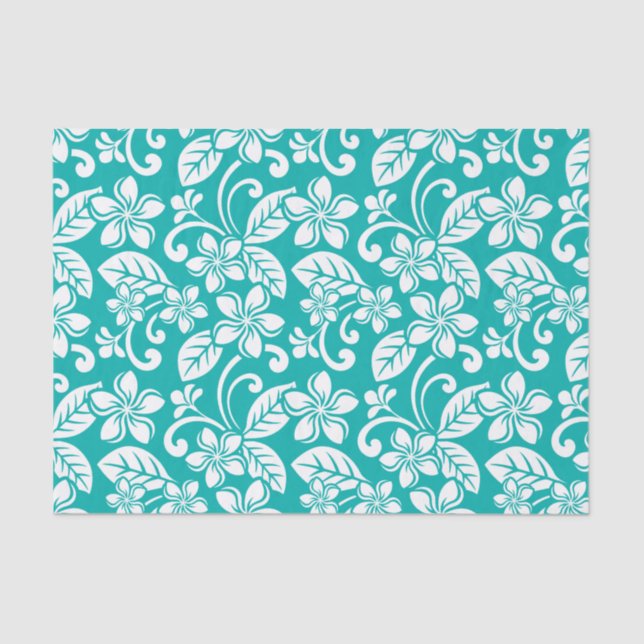 PAPEL DE SEDA ILHA PLUMERIA (TURQUOISE) (Frente )