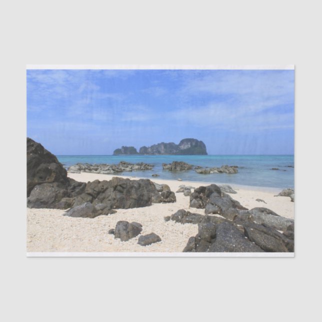 Papel De Seda Ilha Tropical (Frente )