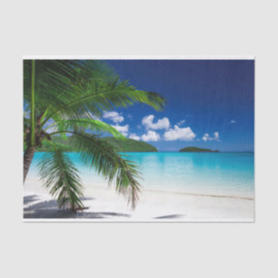 Papel De Seda Ilha Tropical de Paraíso Clássico