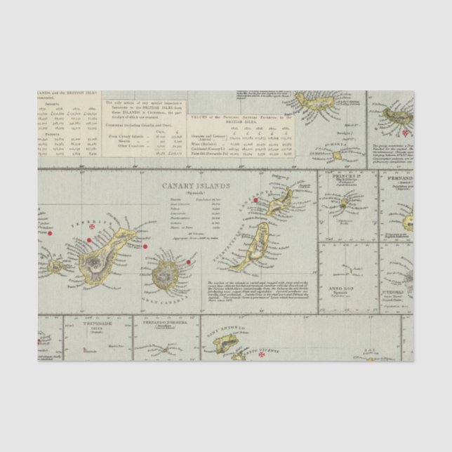 Papel De Seda Ilhas, Oceano Atlântico (Frente )