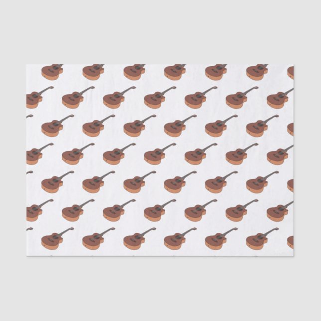 Papel De Seda Ilustração acústica de desenho animado (Frente )