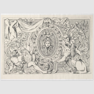 Papel De Seda Ilustração Antiquada de Desvinculação de Ephem