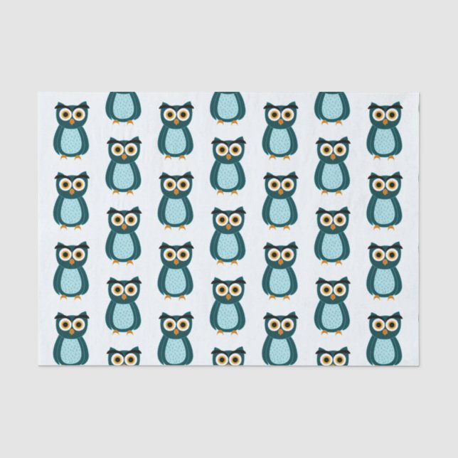 Papel De Seda Ilustração Blue Owl (Frente )