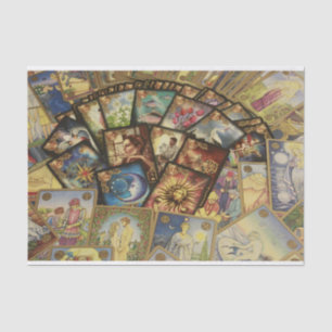 Papel De Seda Ilustração Colorida de Espalhamento de Cartão Taro