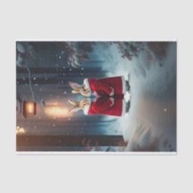 Ilustração da Floresta de Neve dos Casacos Vermelh