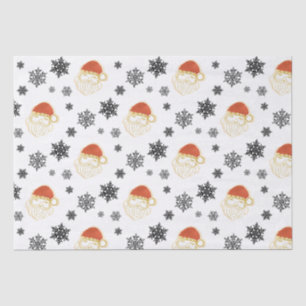 Papel De Seda Ilustração da Neve Papai Noel Natal
