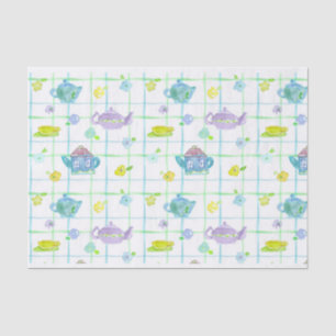 Papel De Seda Ilustração de Aquarela de Chaleira de Casa