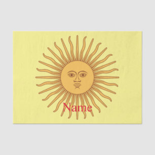 Papel De Seda Ilustração de arte com face Sun Thunder_Cove