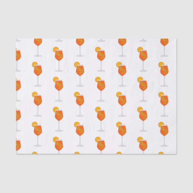 Papel De Seda Ilustração de Cocktail, Aperol Spritz (Frente )
