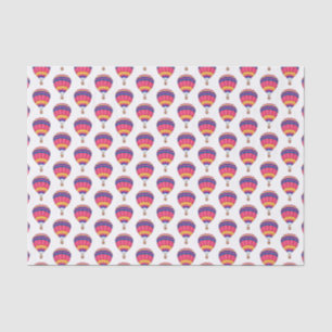 Papel De Seda Ilustração de desenho animado com balão de ar quen