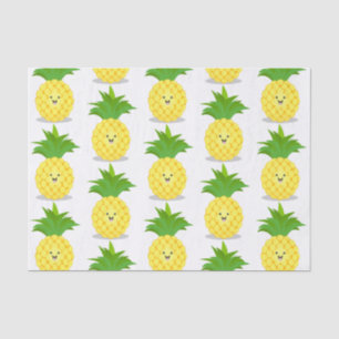 Papel De Seda Ilustração de desenho animado de abacaxi