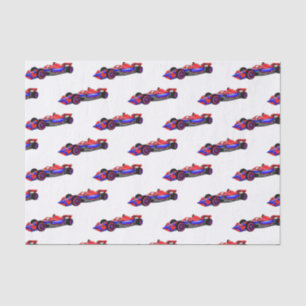 Papel De Seda Ilustração de desenho animado de automóveis de cor