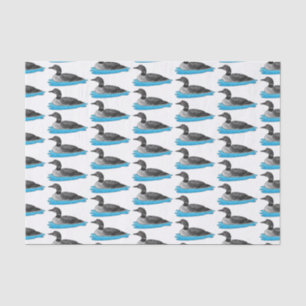 Papel De Seda Ilustração de desenho animado de aves soltas