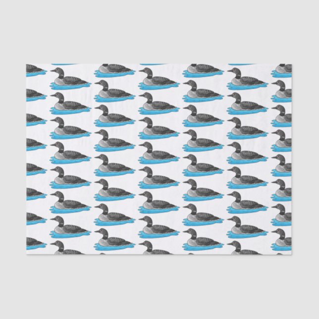 Papel De Seda Ilustração de desenho animado de aves soltas (Frente )