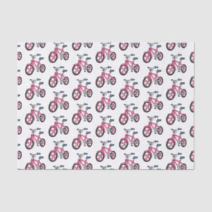 Papel De Seda Ilustração de desenho animado de bicicleta de cria