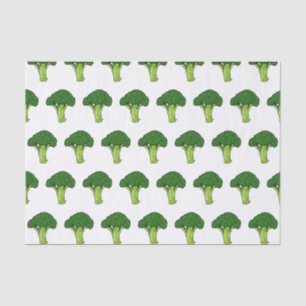 Papel De Seda Ilustração de desenho animado de brócolis