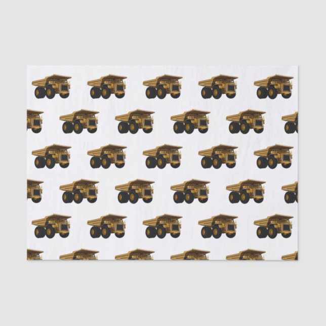 Papel De Seda Ilustração de desenho animado de caminhão Haul (Frente )