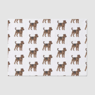 Papel De Seda Ilustração de desenho animado de cão Airedale terr