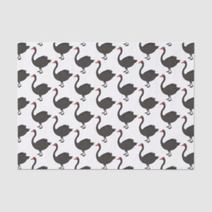 Papel De Seda Ilustração de desenho animado de cisne preto